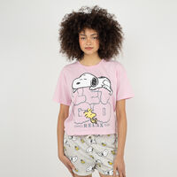 Pijama Mujer Snoopy Rosado