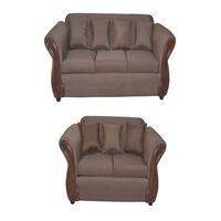 Juego de Living Diseño A&M Home Katia Sofá 3 Cuerpos + Sofá 2 Cuerpos Chocolate