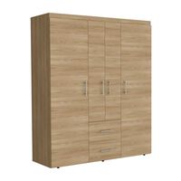 Clóset TuHome Bariloche 4 Puertas 2 Cajones Fresno Europeo y Wengue