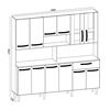 Mueble de Cocina Home Mobili Sam 1 Cajón 12 Puertas Café