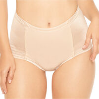 Calzón Cuadro Control Mujer Intime Beige, Negro