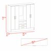 Closet Tuhome Barmine 4 Puertas 2 Cajones Fresno Wengue