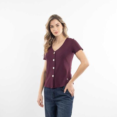 ZIBEL Polera Manga Corta Mujer Zibel
