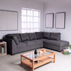 Seccional Derecho Muebles MPR Edimburgo 5 Cuerpos Gris Oscuro