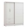 Closet Roca Oliveira 3 Puertas 2 Cajones Blanco