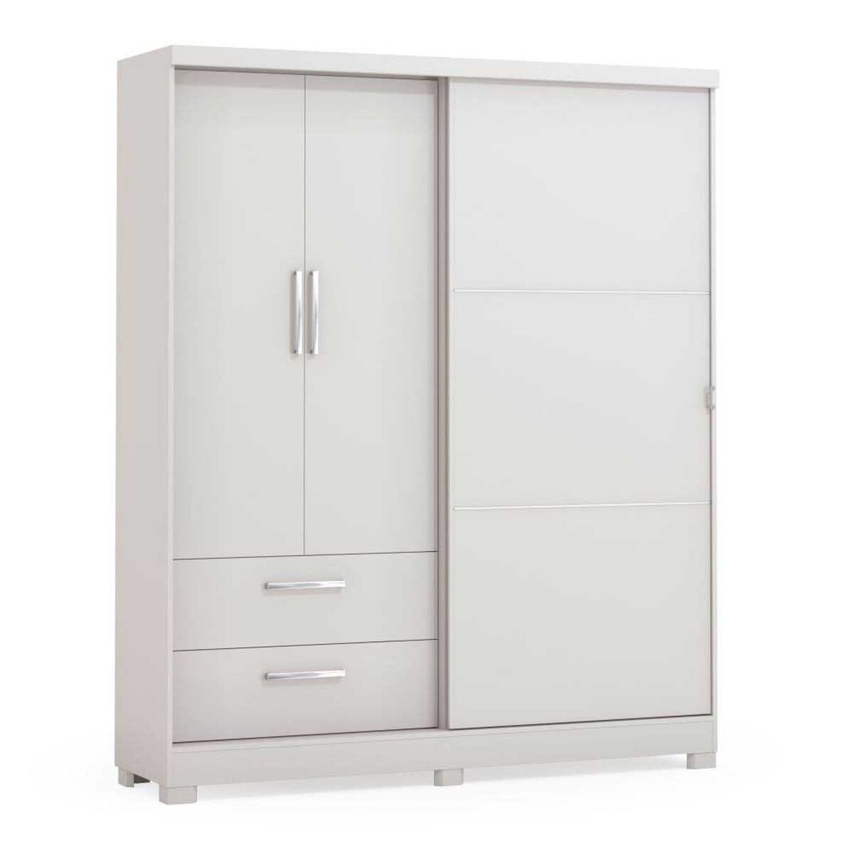 Closet Roca Oliveira 3 Puertas 2 Cajones Blanco