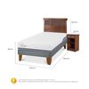 Cama Europea CIC 1,5 Plazas Excellence Plus + Respaldo + Velador New Dublin Caramel