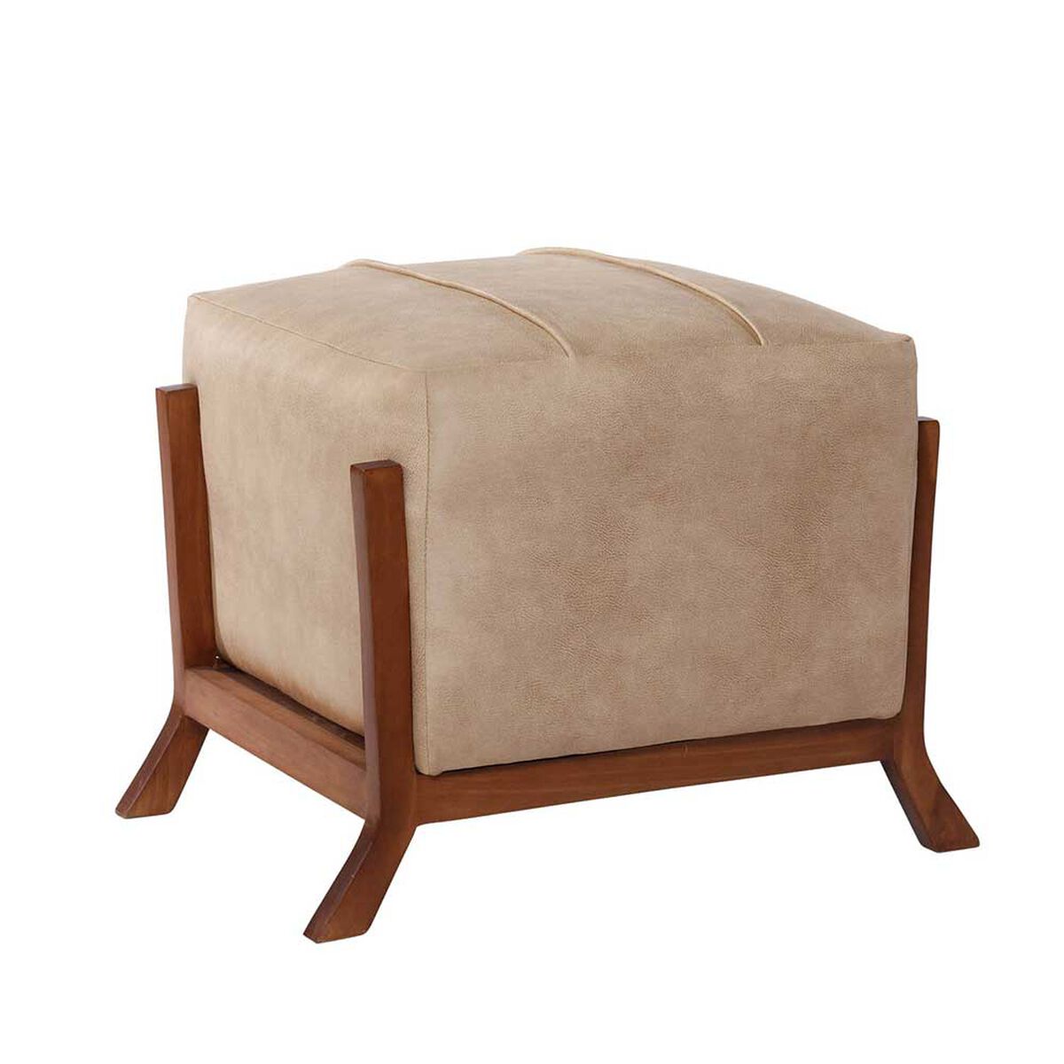 Pouf Latam Home Marsella Cuero Kentucky Beige