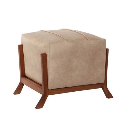 Pouf Latam Home Marsella Cuero Kentucky Beige