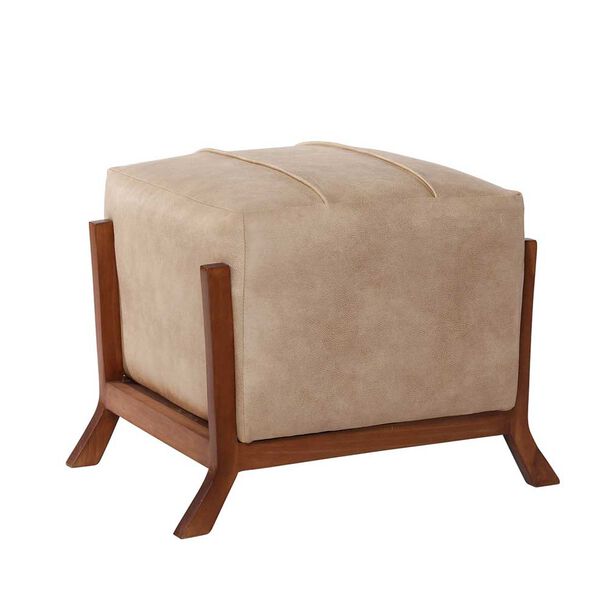 Pouf Latam Home Marsella Cuero Kentucky Beige