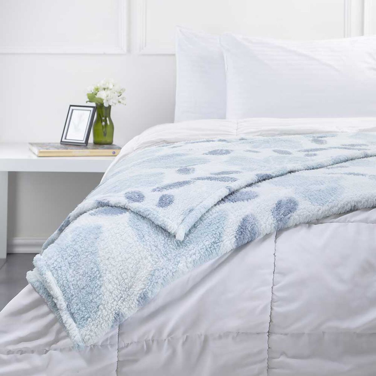 Frazada Sherpa Estampada Dreams 2 Plazas