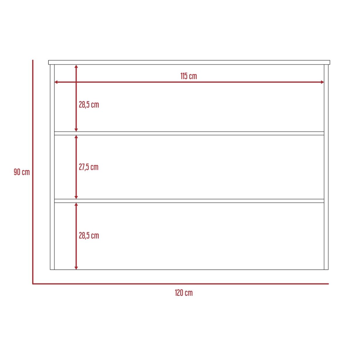 Mueble cocina Tuhome, Barra auxiliar BBT3837