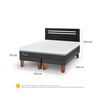 Cama Europea CIC Base Dividida 2 Plazas Ortopedic Advance + Respaldo Munich Negro