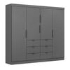 Closet Di Poretti Design Click 4 Puertas 6 Cajones Gris