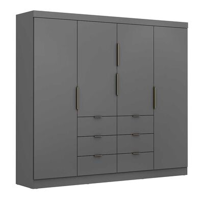 Closet Di Poretti Design Click 4 Puertas 6 Cajones Gris