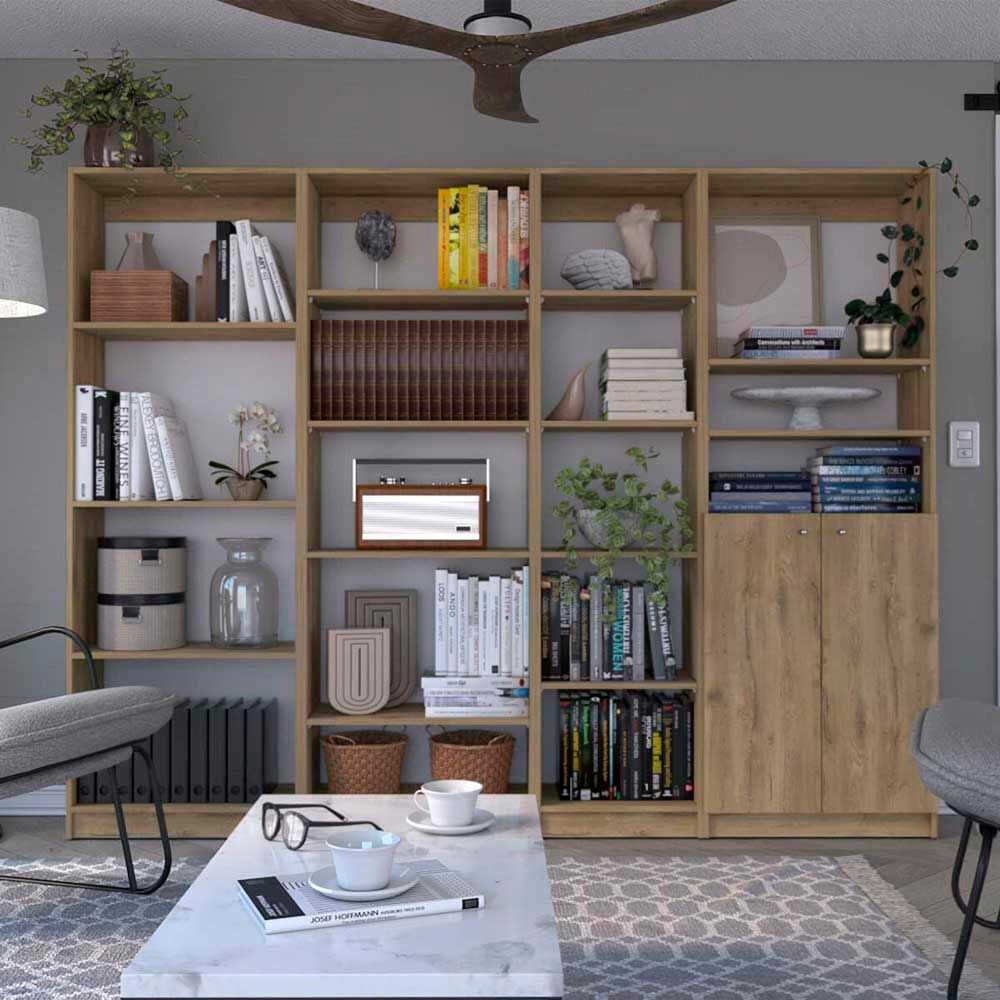 3 Estantes + Estante 2 Puertas TuHome Home Macadamia