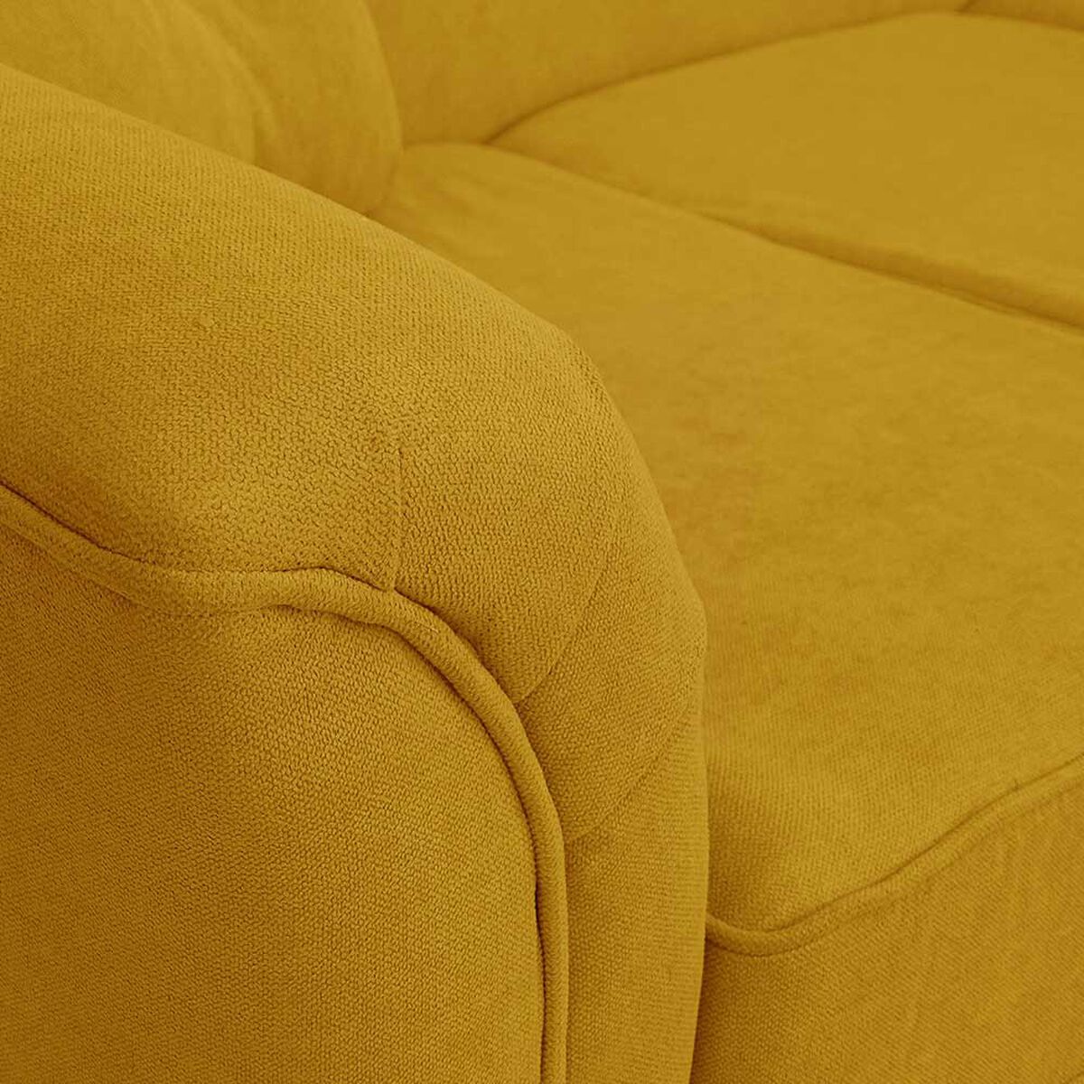 Sofá Elegant Detail Oregon  3 Cuerpos Tela Oro