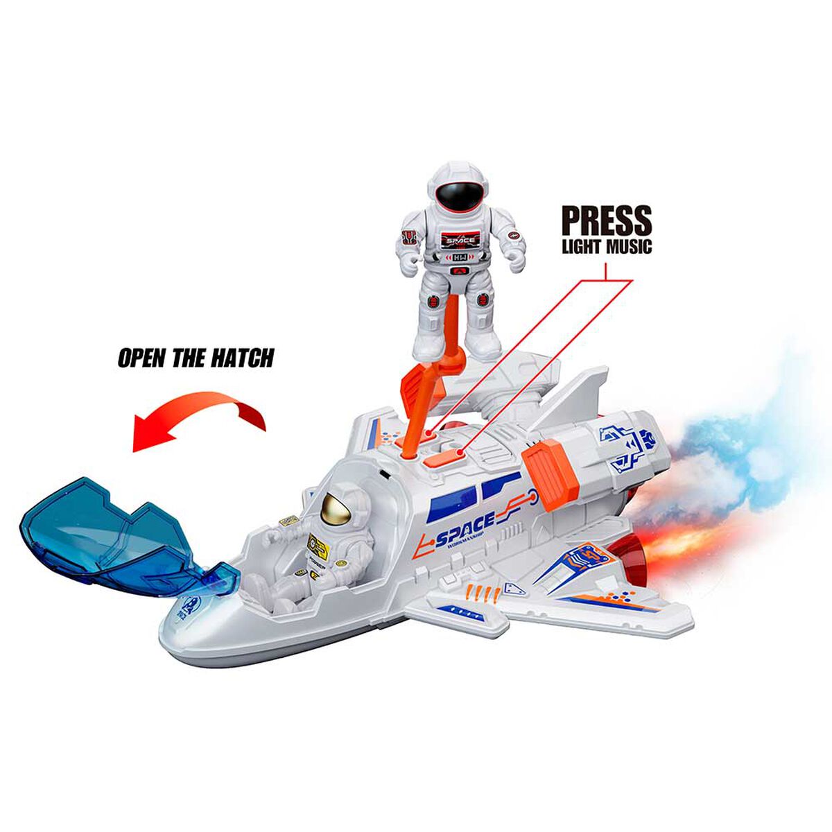Nave Espacial Shuttle con Luz y Sonido Motor Glory Bright