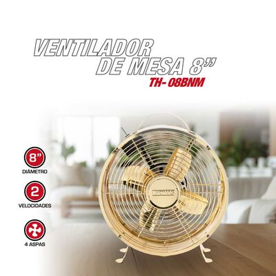 Imagen 2 del producto Ventilador de Mesa Thomas TH-08DM Gold