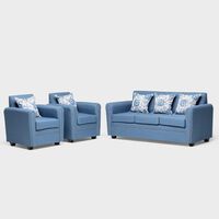 Juego de Living Almore Alemania Sofá 3 Cuerpos + Dos Sillones 1 Cuerpo Azul