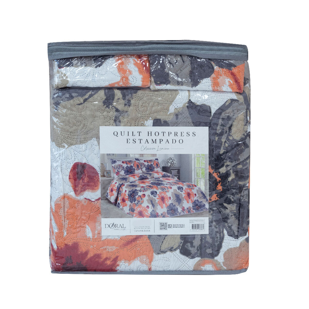 Quilt Doral Hotpress Estampado 2 Plazas Acuarela