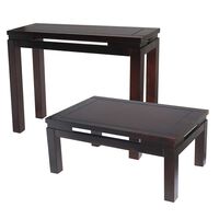 Set Mesa de Centro + Mesa de Arrimo Arthome Martina Chocolate