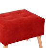 Pouf Latam Home Niza Cuero Kentucky Rojo