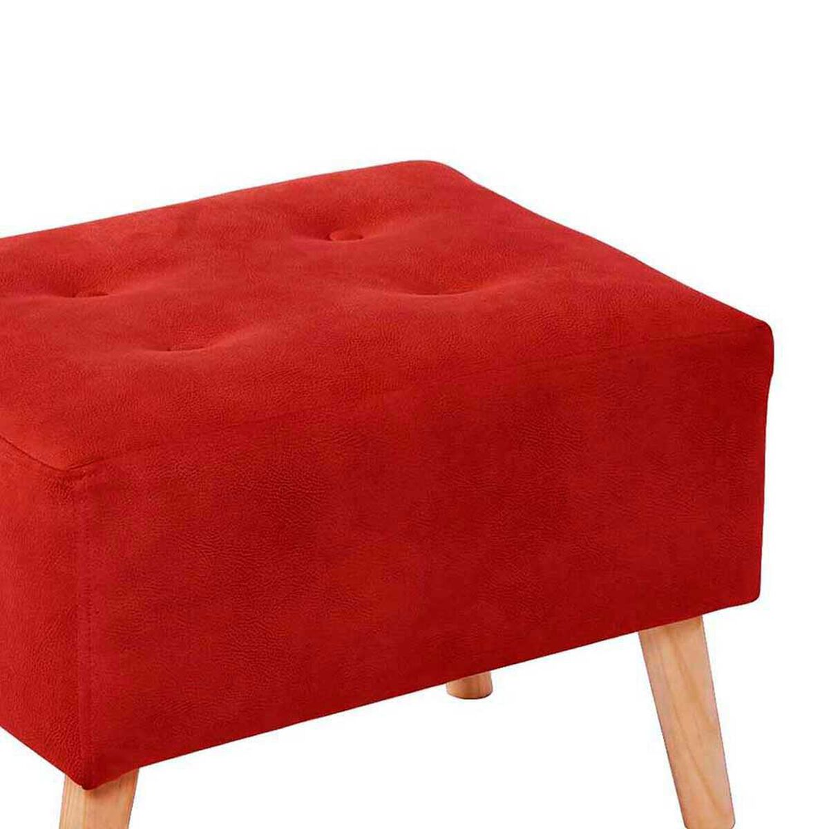Pouf Latam Home Niza Cuero Kentucky Rojo