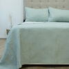 Quilt Doral Hotpress Bi-Color King Verde Pastel-Gris
