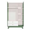 Cl&oacute;set Infantil Roca 3 Puertas 2 Cajones Blanco Verde