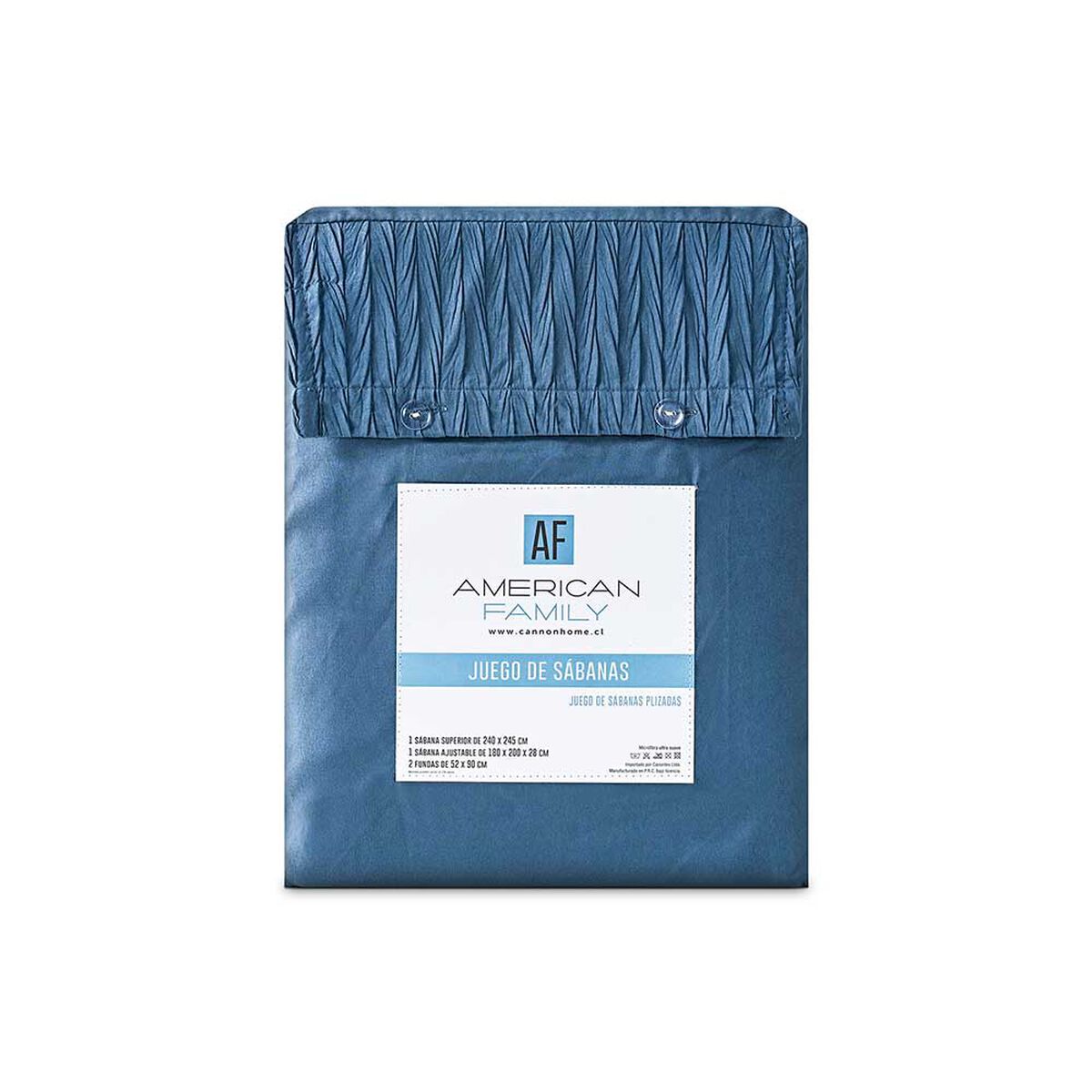 Juego de S&aacute;banas American Family 2 Plazas Plizada Piedra