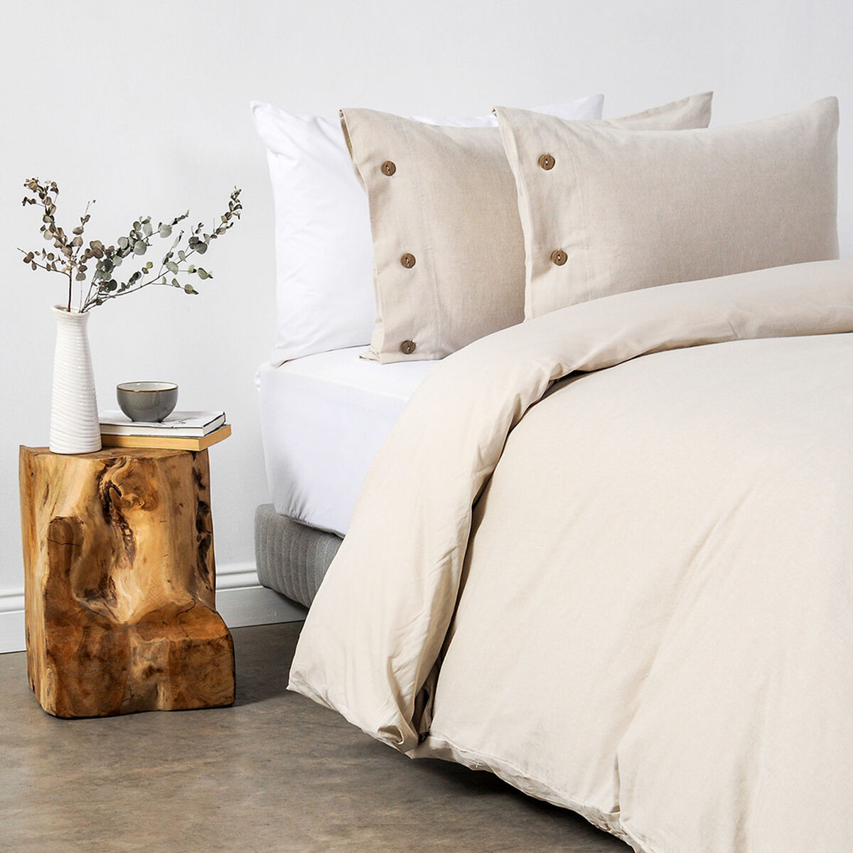 Funda de Plumón Cannon Home Oxford King Beige