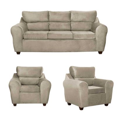 Juego de Living Mexx Muebles Dubai 5 Cuerpos Beige