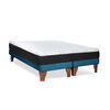Cama Europea Latam Home 2 Plazas Zen Pro Azul Petroleo