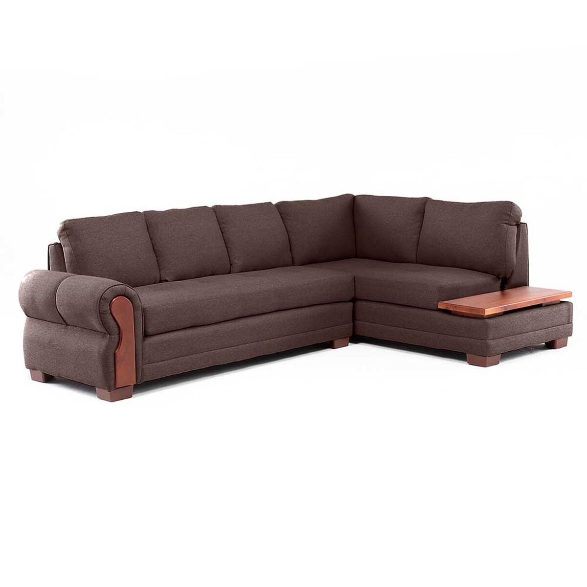 Sof&aacute; Seccional Living Factory Michigan 6 Cuerpos Caf&eacute;