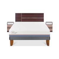 Cama Europea CIC 2 Plazas Excellence Plus + Respaldo + 2 Veladores