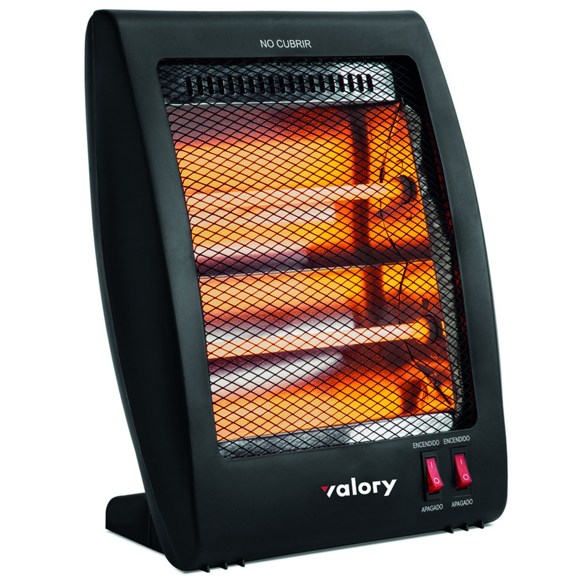 Estufa Eléctrica Valory Cuarzo 800W Negro