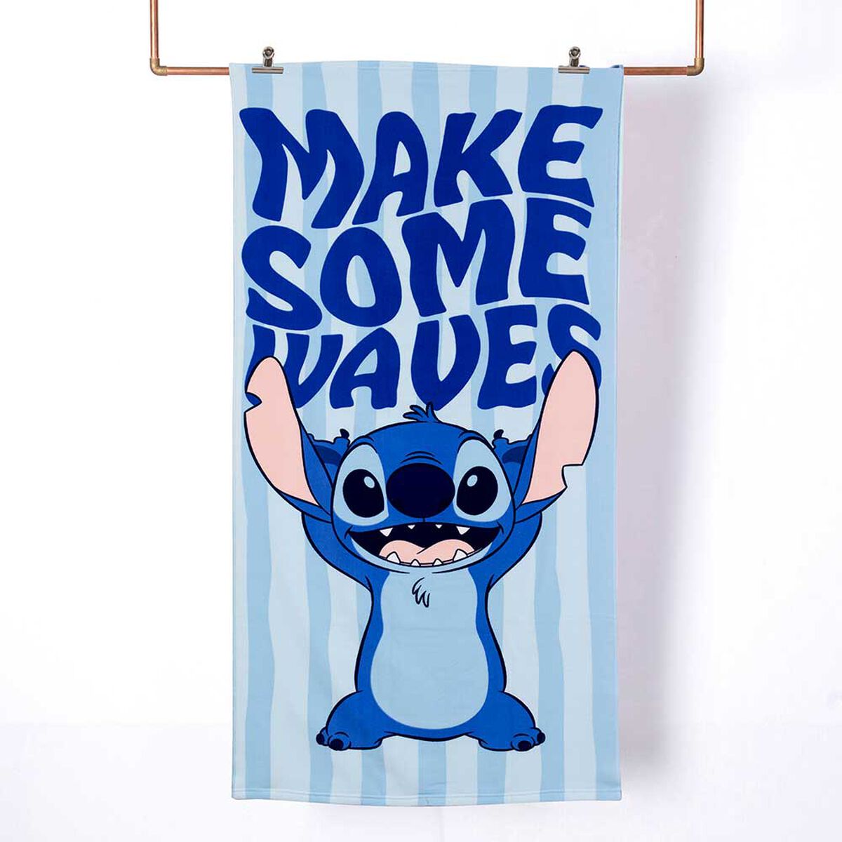 Toalla de Playa Infantil + Jockey Disney Olas Stitch 70 x 140 cm