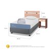Cama Americana CIC 1,5 Plazas Excellence + Respaldo + Velador + Almohada + Plumón
