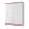 Clóset Vekkahome Mobi 6 Puertas 2 Cajones Blanco