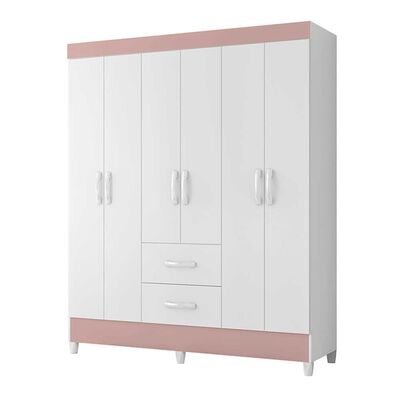 Imagen 2 del producto Clóset Vekkahome Mobi 6 Puertas 2 Cajones Blanco