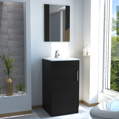 Mueble para Lavamanos +  Gabinete Espejo TuHome Madrid + Lavamanos