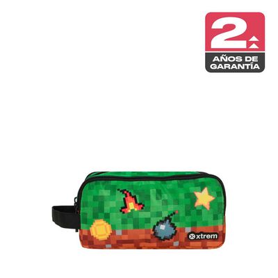 Estuche Xtrem University+ 6XT Pixels Verde