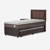 Cama Nido Rosen 1,5 Plazas New Style 6 + Respaldo + Velador Rachel