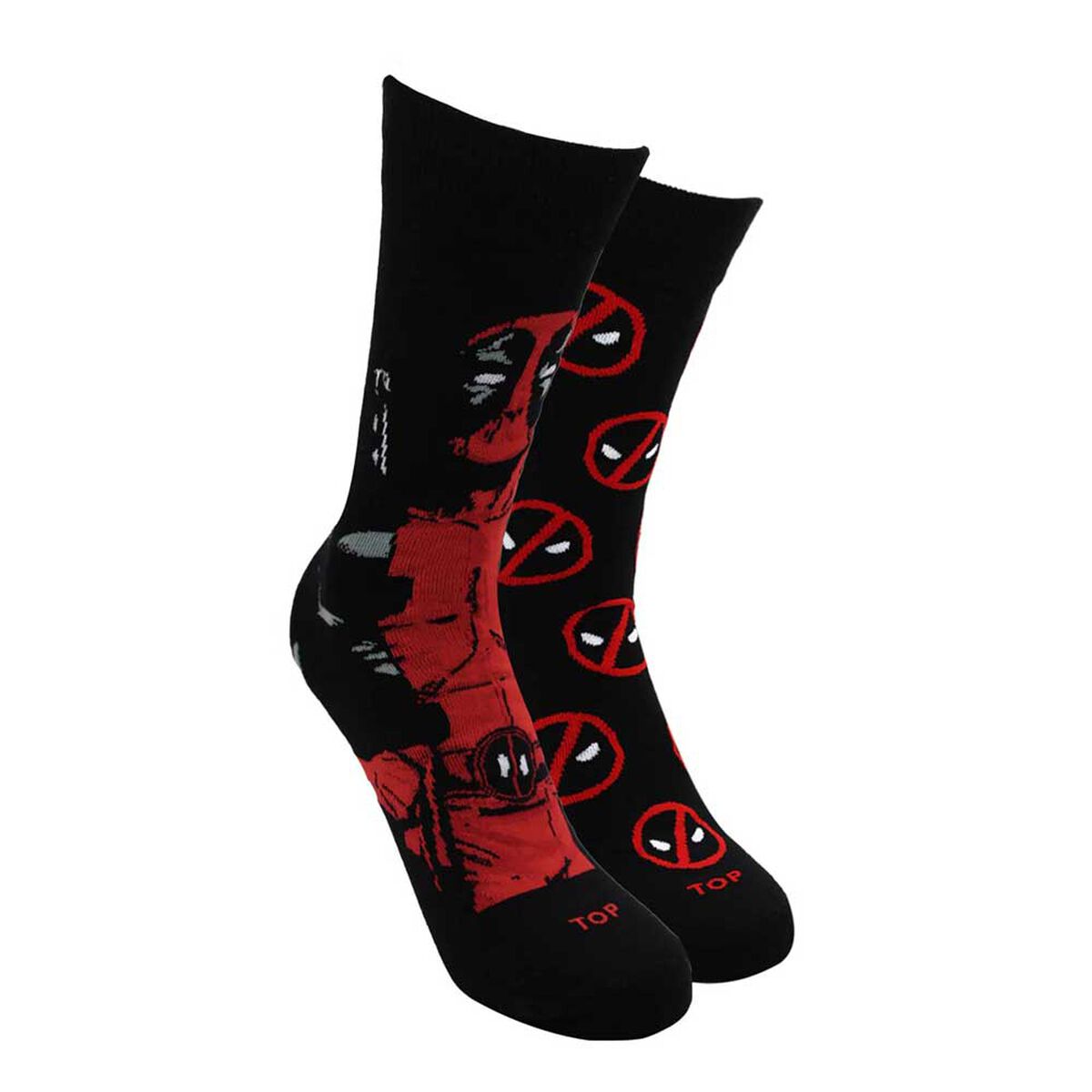 Pack 2 Calcetines Largos Algod&oacute;n Deadpool Marvel Hombre Top