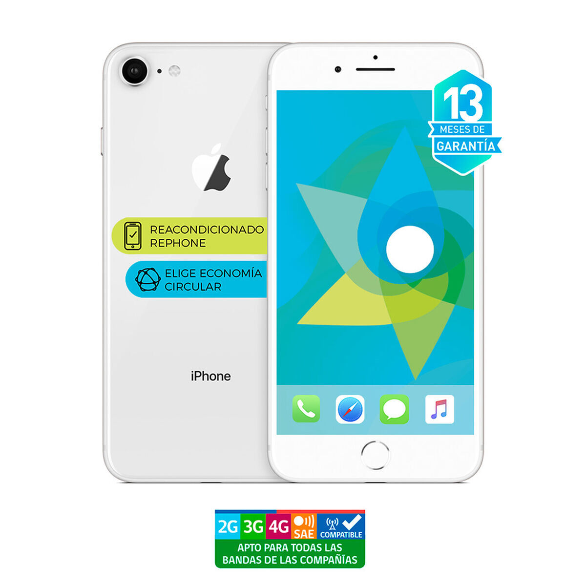 Celular Apple Iphone 8 64GB 4.7" Reacondicionado Plata Liberado