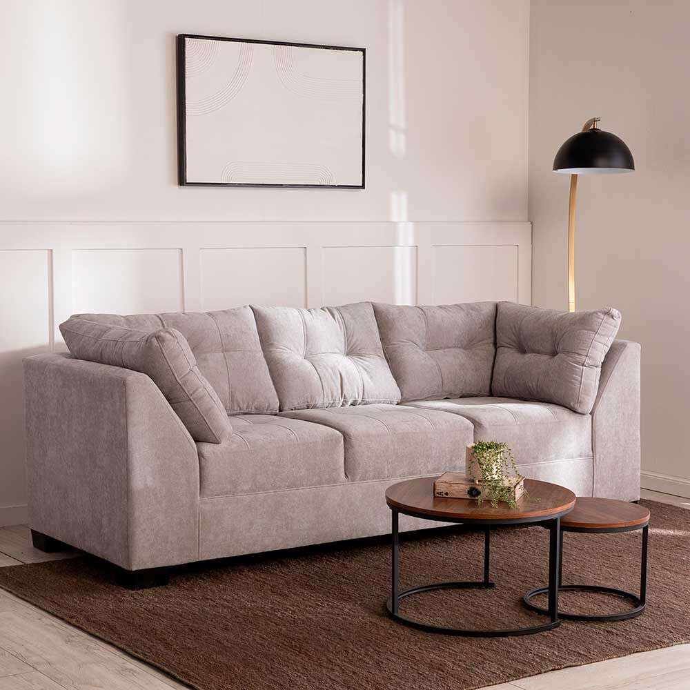 Sofá Muebles MPR Edimburgo 3 Cuerpos Gris Claro