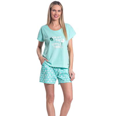 Pijama Short Estampado Margaritas Mon Amour