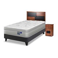 Combo Cama Europea Flex 1.5 Plazas Paradise + Set Colonia