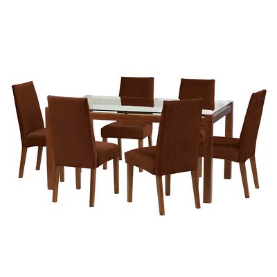 Juego de Comedor Latam Home Barcelona 6 Sillas Chocolate